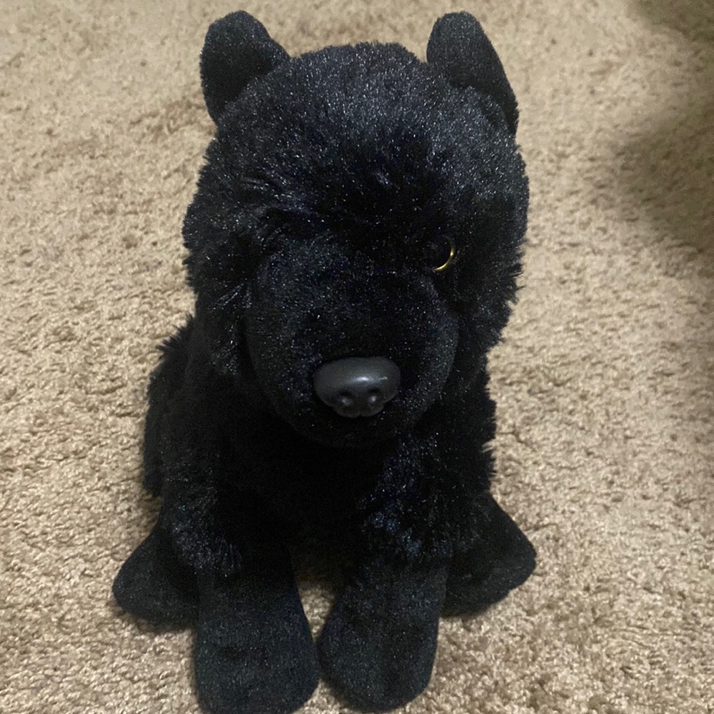Black wolf plush